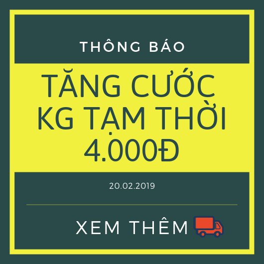 Thông báo thay đối giá tạm thời mức giá kg